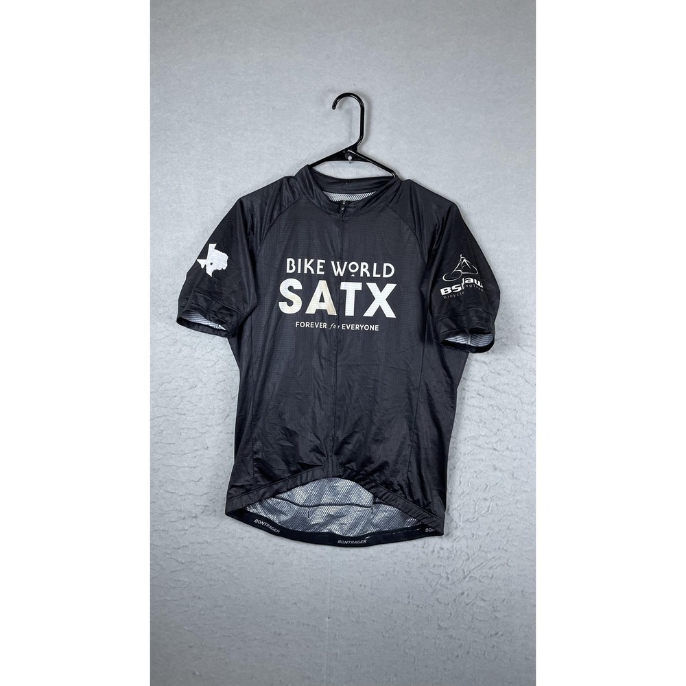 Bontrager Bike World SATX Cycling Jersey Mens Large Black Profila Full‎ Zip